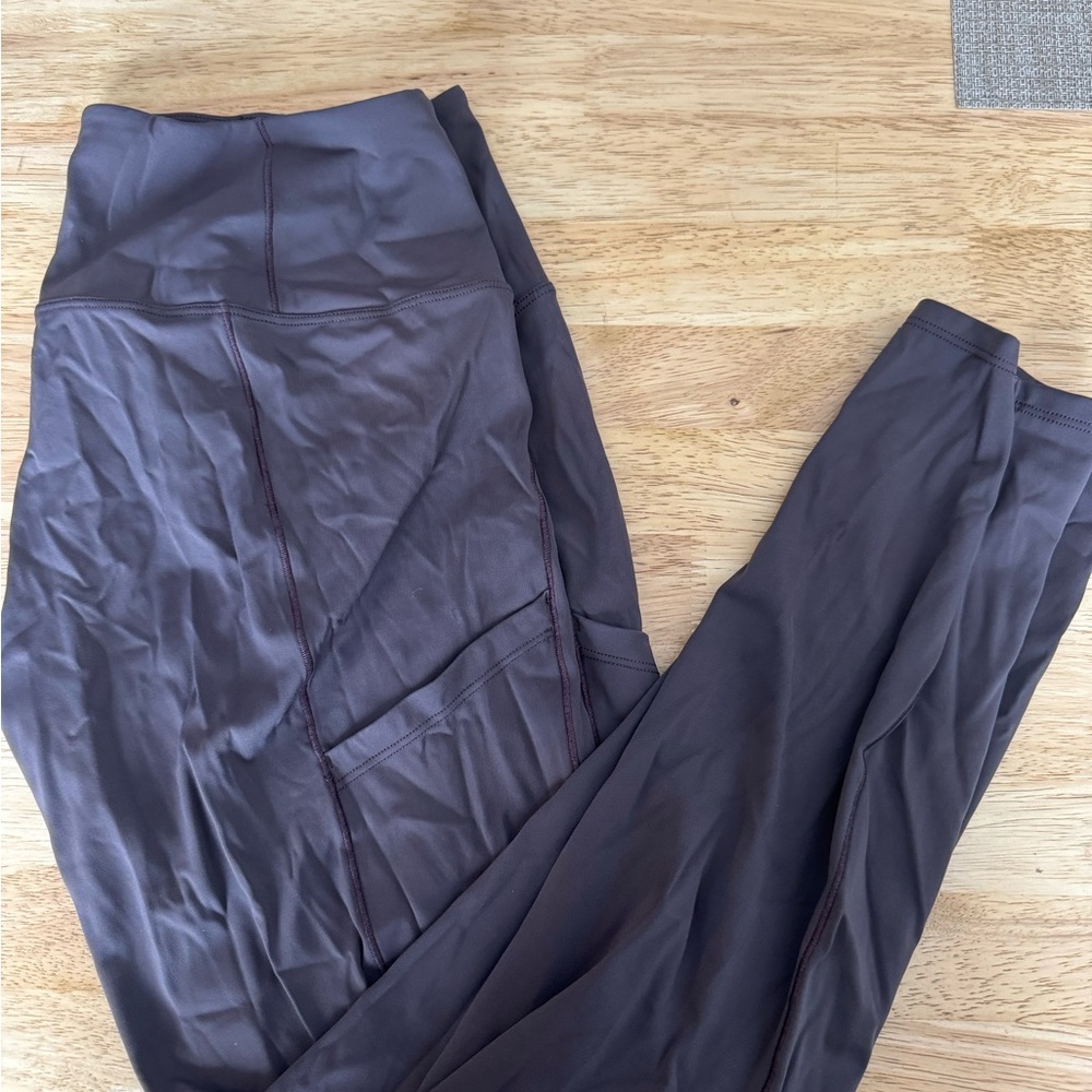 Arc'teryx Brown Performance Leggings with Wide Waistband